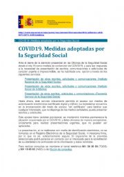 Medidas seguridad social solicitudes