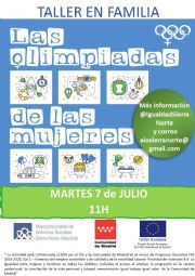 La olimpiadas de las mujeres. Taller en Familia